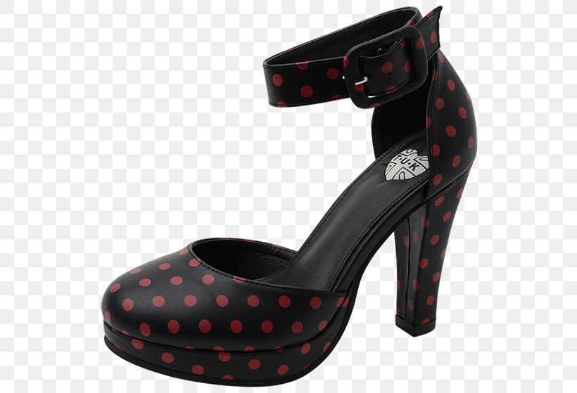 T.U.K. Original Footwear A9025L Black & Red Polka Dot Starlet Heels High-heeled Shoe Sandal, PNG, 700x559px, Tuk, Basic Pump, Black, Court Shoe, Espadrille Download Free