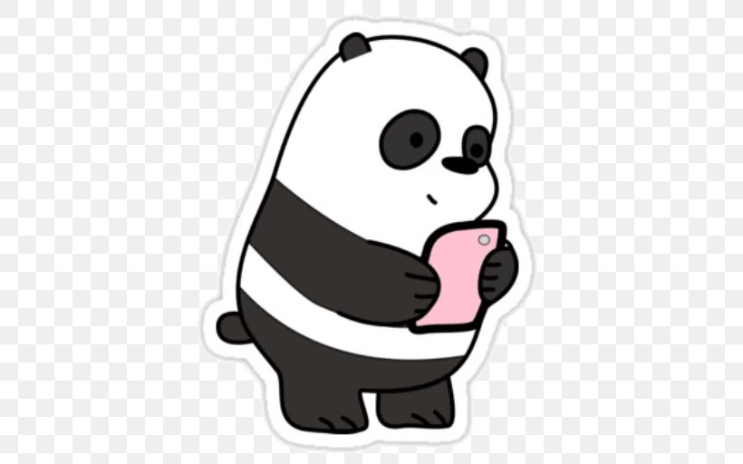 Bear Giant Panda Cartoon Network Sticker, PNG, 512x512px, Watercolor, Cartoon, Flower, Frame, Heart Download Free