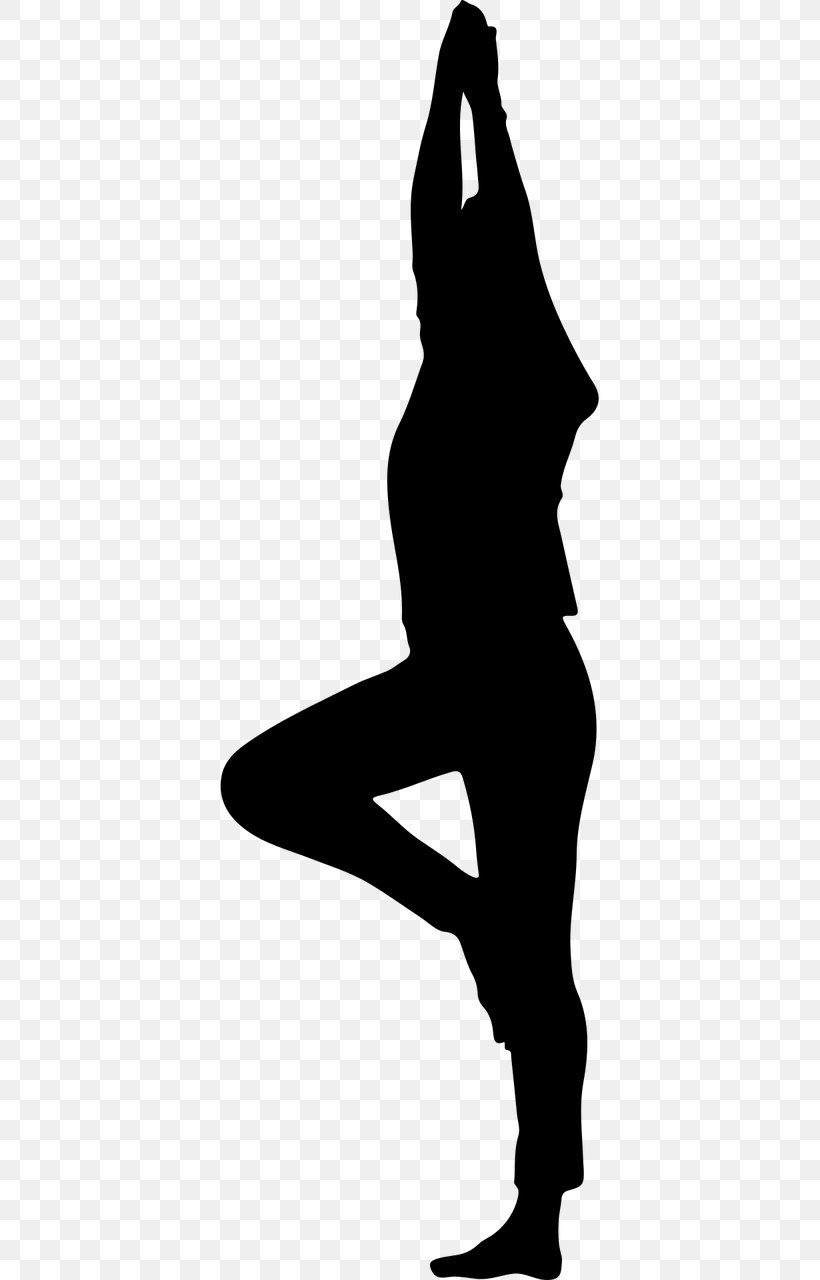 Exercise Silhouette Yoga Clip Art, PNG, 640x1280px, Exercise, Arm, Black And White, Joint, Lotus Position Download Free