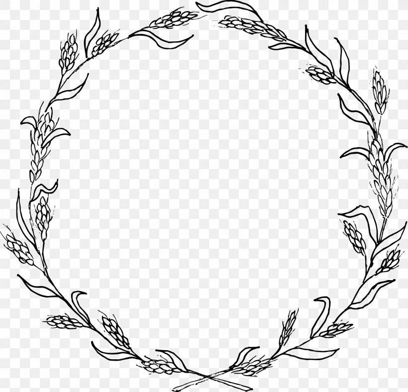 Twig Wreath Clip Art, PNG, 1784x1716px, Twig, Artwork, Bay Laurel, Black And White, Branch Download Free