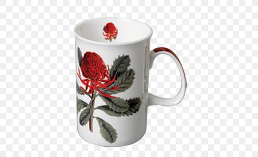 Coffee Cup Floral Emblem Australia Mug Flower, PNG, 500x500px, Coffee Cup, Australia, Bone China, Ceramic, Cup Download Free