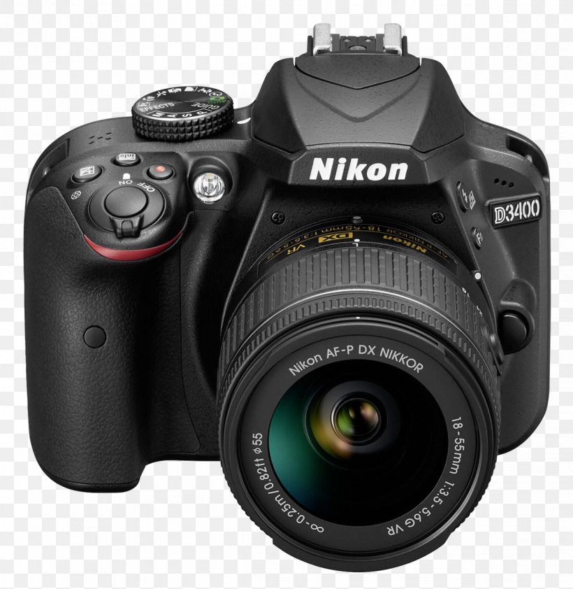 Nikon D3400 Digital SLR Nikon AF-P DX Nikkor Zoom 18-55mm F/3.5-5.6G VR Nikon AF-S DX Zoom-Nikkor 18-55mm F/3.5-5.6G, PNG, 1168x1200px, Nikon D3400, Autofocus, Camera, Camera Accessory, Camera Lens Download Free