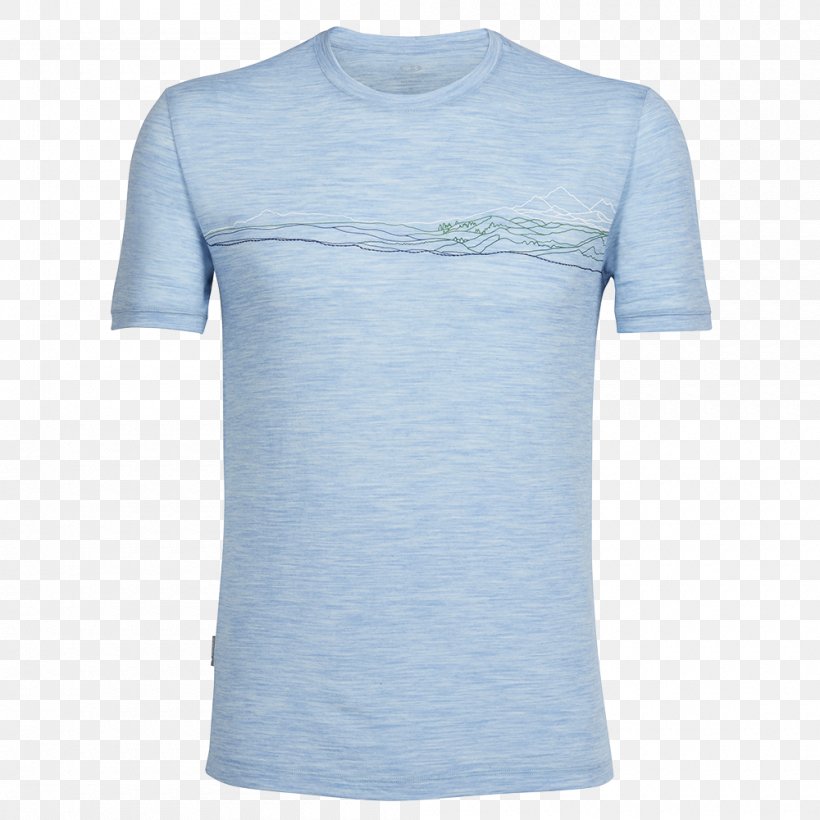 T-shirt Merino Icebreaker Sleeve Ylle, PNG, 1000x1000px, Tshirt, Active Shirt, Blue, Clothing, Electric Blue Download Free