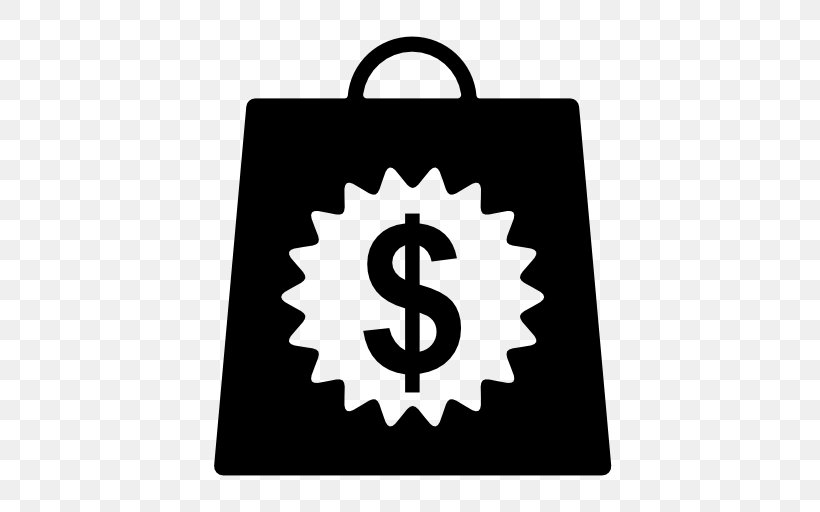 Dollar Sign Shopping Bags & Trolleys Shopping Bags & Trolleys Money, PNG, 512x512px, Dollar Sign, Bag, Black And White, Brand, Currency Symbol Download Free