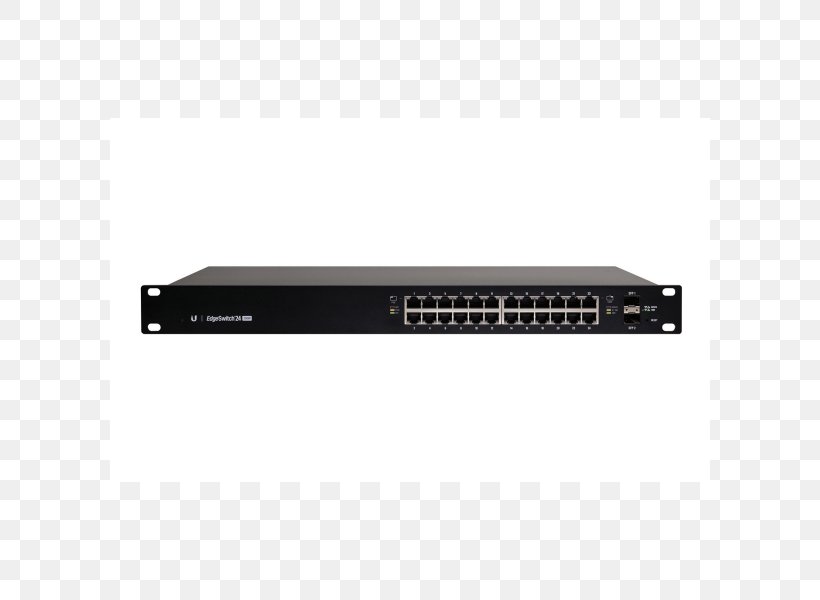 Gigabit Ethernet Network Switch Ubiquiti Networks Power Over Ethernet Ubiquiti EdgeSwitch 48 ES-48, PNG, 600x600px, Gigabit Ethernet, Audio Receiver, Electronic Device, Electronics Accessory, Ethernet Download Free