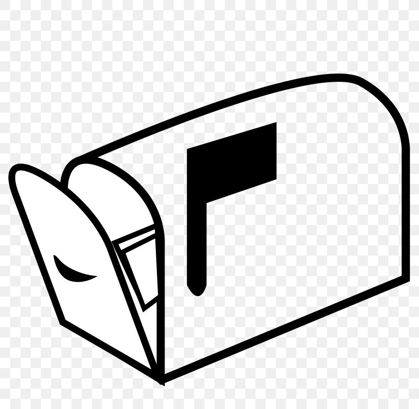 Letter Box Email Clip Art, PNG, 800x800px, Letter Box, Area, Black, Black And White, Email Download Free