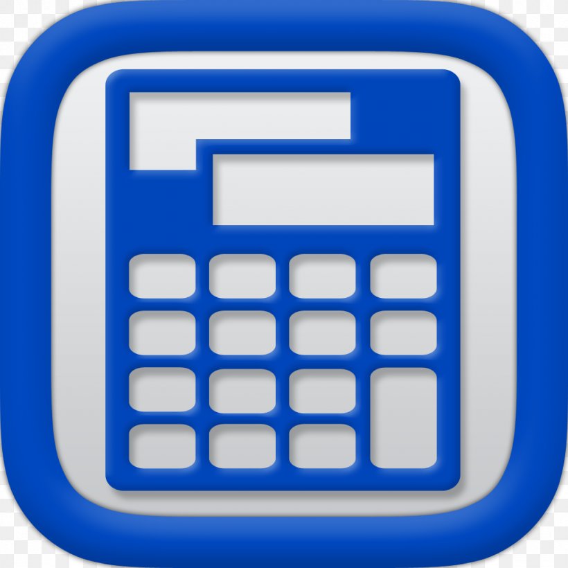 Simple Calculator Computer Android, PNG, 1024x1024px, Calculator, Android, Apple, Area, Blue Download Free