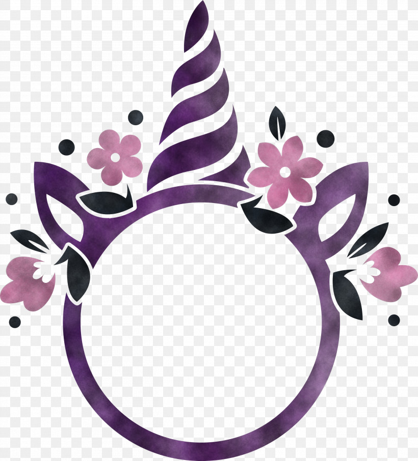 Unicorn Frame, PNG, 2714x3000px, Unicorn Frame, Circle, Flower, Hair Accessory, Headband Download Free