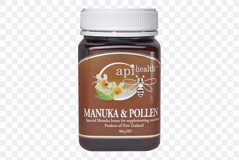 Dietary Supplement Bee Mānuka Honey Manuka, PNG, 550x550px, Dietary Supplement, Bee, Bee Pollen, Food, Health Download Free