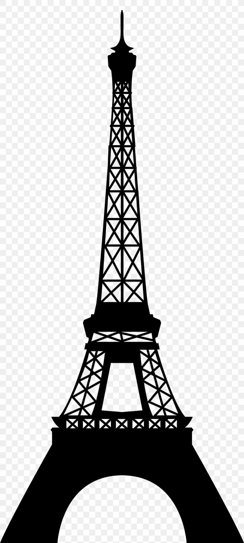 Eiffel Tower Clip Art, PNG, 900x2004px, Eiffel Tower, Autocad Dxf, Black And White, Drawing, Landmark Download Free