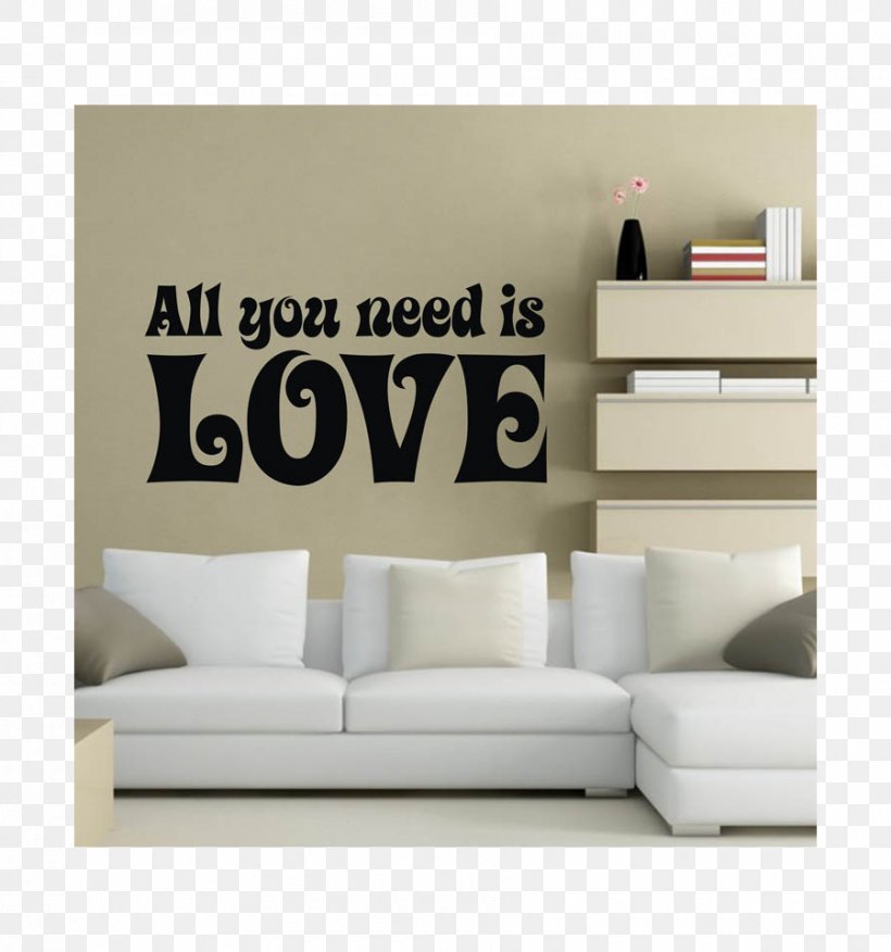 Wall Decal Living Room All You Need Is Love The Beatles, PNG, 900x962px, Wall Decal, All You Need Is Love, Beatles, Couch, Decal Download Free