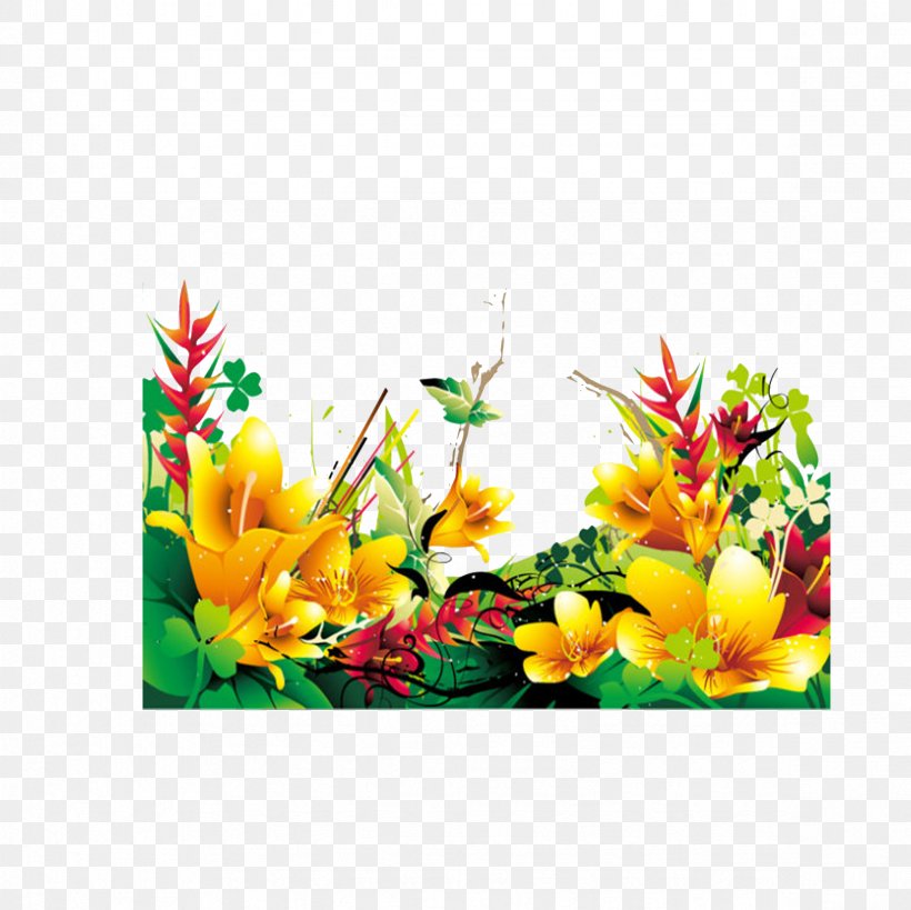 Flower Illustration, PNG, 2362x2362px, Flower, Common Sunflower, Flora, Floral Design, Floristry Download Free
