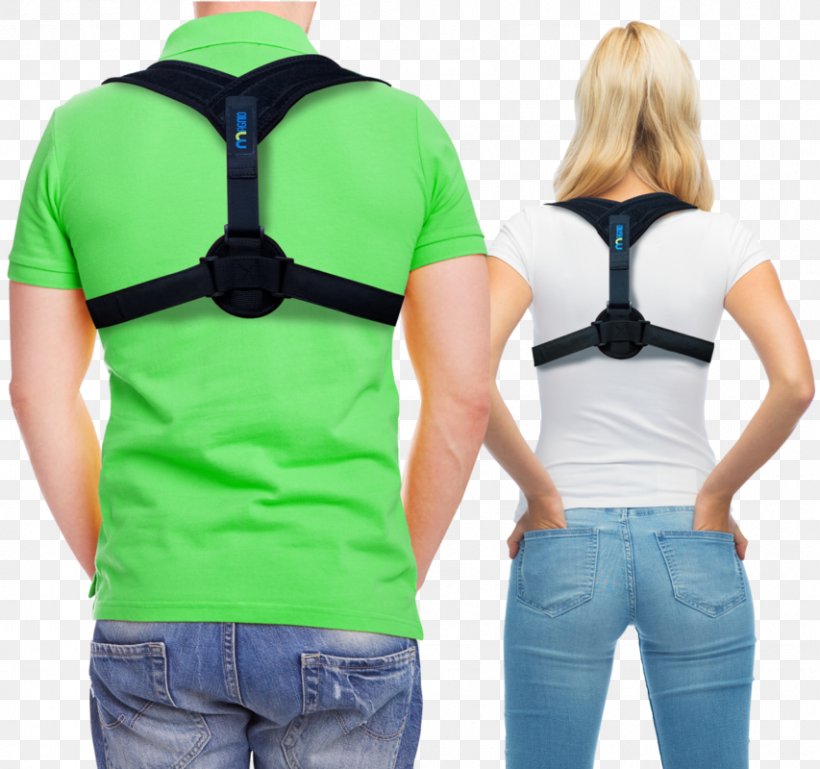T-shirt Poor Posture Neutral Spine Back Brace Neck, PNG, 853x800px, Tshirt, Back Brace, Collar, Female, Human Back Download Free