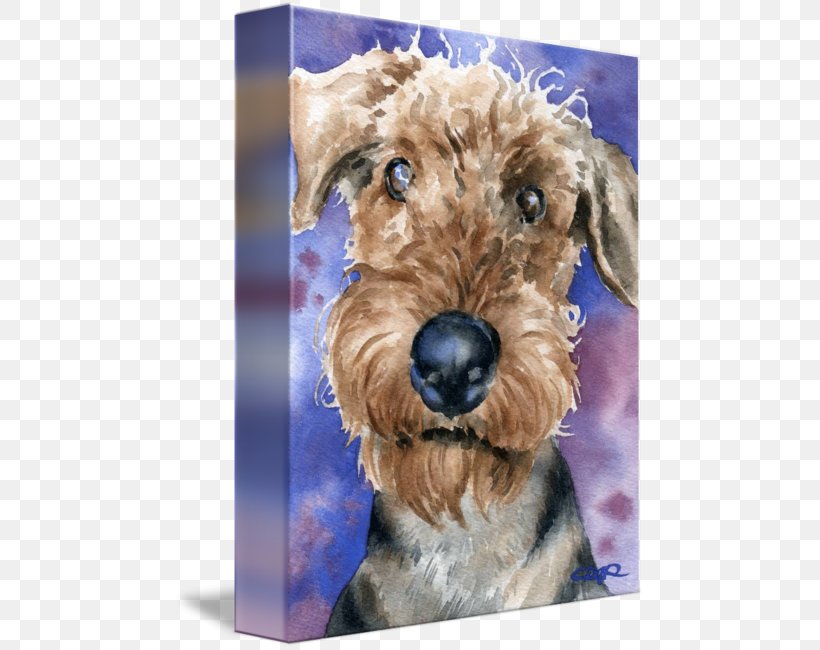 Airedale Terrier Welsh Terrier Lakeland Terrier Schnoodle Dog Breed, PNG, 470x650px, Airedale Terrier, Abstract Art, Art, Artist, Carnivoran Download Free