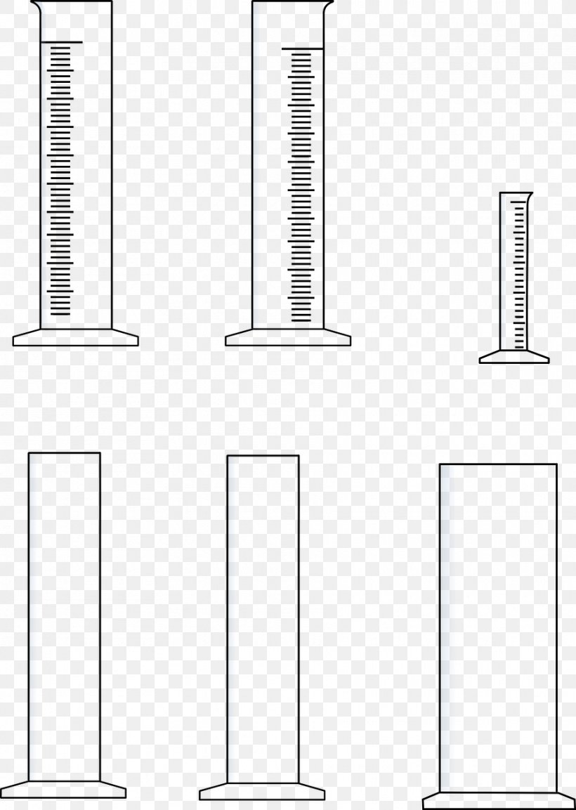 Chemistry Laboratory Glass Cylinder, PNG, 910x1280px, Chemistry, Area, Artefacto, Black And White, Bottle Download Free