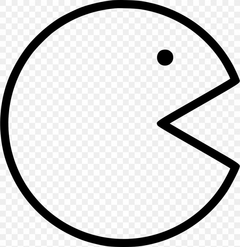 Pac-Man Clip Art, PNG, 952x980px, Pacman, Area, Black, Black And White, Cdr Download Free