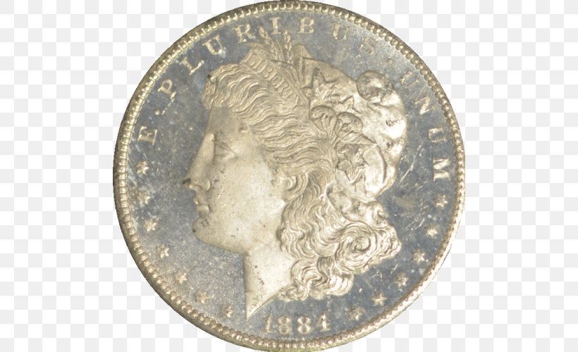Silver Coin Silver Coin Morgan Dollar Dollar Coin, PNG, 500x500px, Coin, American Gold Eagle, Coin Grading, Currency, Dollar Coin Download Free