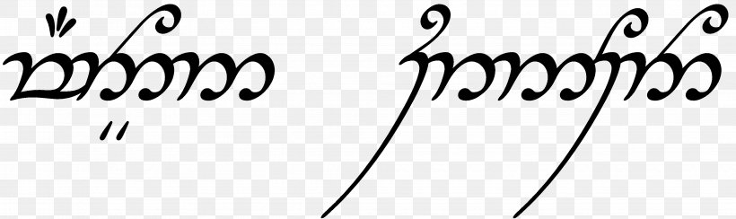 The Lord Of The Rings The Hobbit Quenya Elvish Languages Tengwar, PNG, 3933x1171px, Lord Of The Rings, All That Is Gold Does Not Glitter, Area, Black, Black And White Download Free