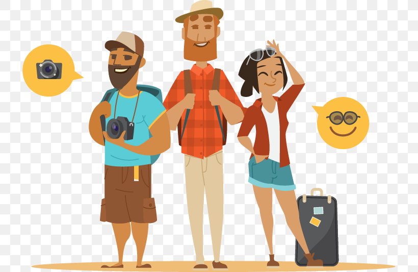 Backpacking Package Tour Tourism Cartoon, PNG, 732x533px, Backpacking, Backpack, Cartoon, Communication, Conversation Download Free