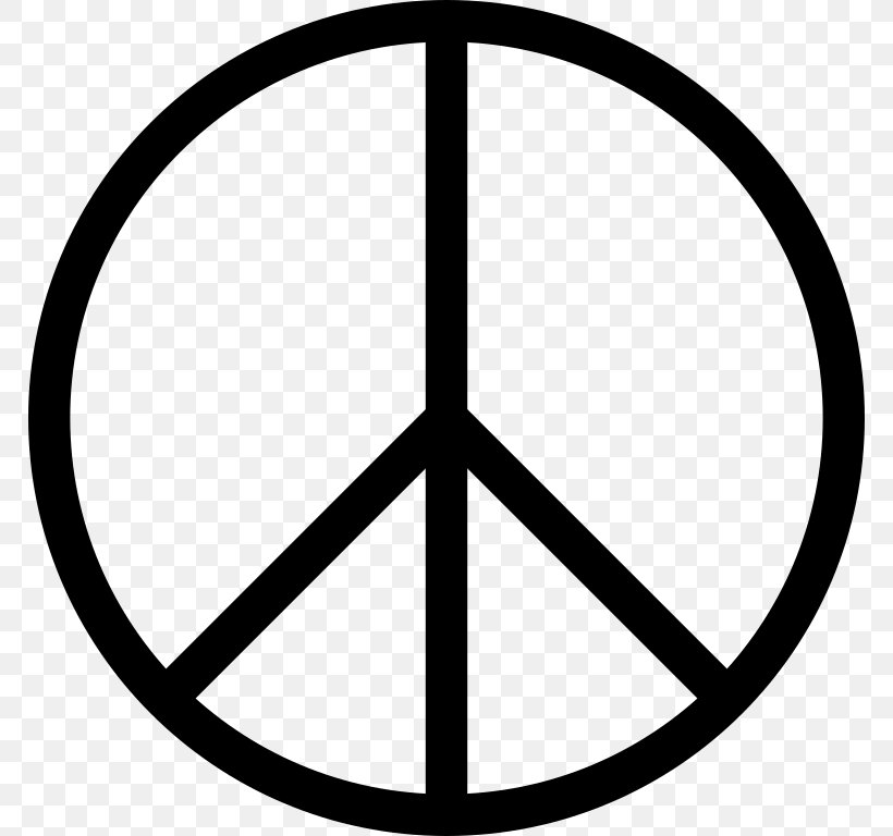 Peace Symbols Clip Art, PNG, 768x768px, Peace Symbols, Area, Black And White, Document, Gerald Holtom Download Free