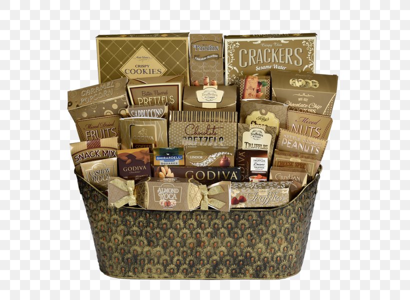 Food Gift Baskets Hamper Godiva Chocolatier, PNG, 600x600px, Food Gift Baskets, Basket, Christmas Day, Food Storage, Fruit Download Free
