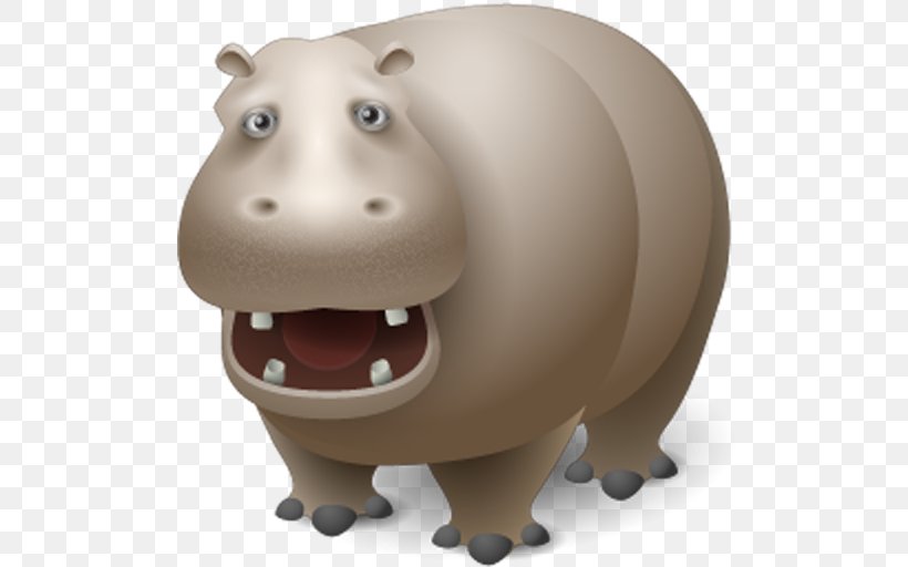 Hippopotamus Icon Design Download, PNG, 512x512px, Hippopotamus, Avatar, Bear, Giant Panda, Icon Design Download Free