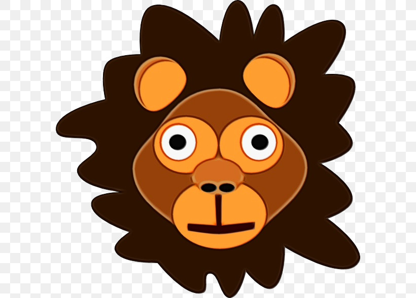 Lion Drawing Silhouette Cartoon Roar, PNG, 600x589px, Watercolor, Cartoon, Drawing, Lion, Paint Download Free