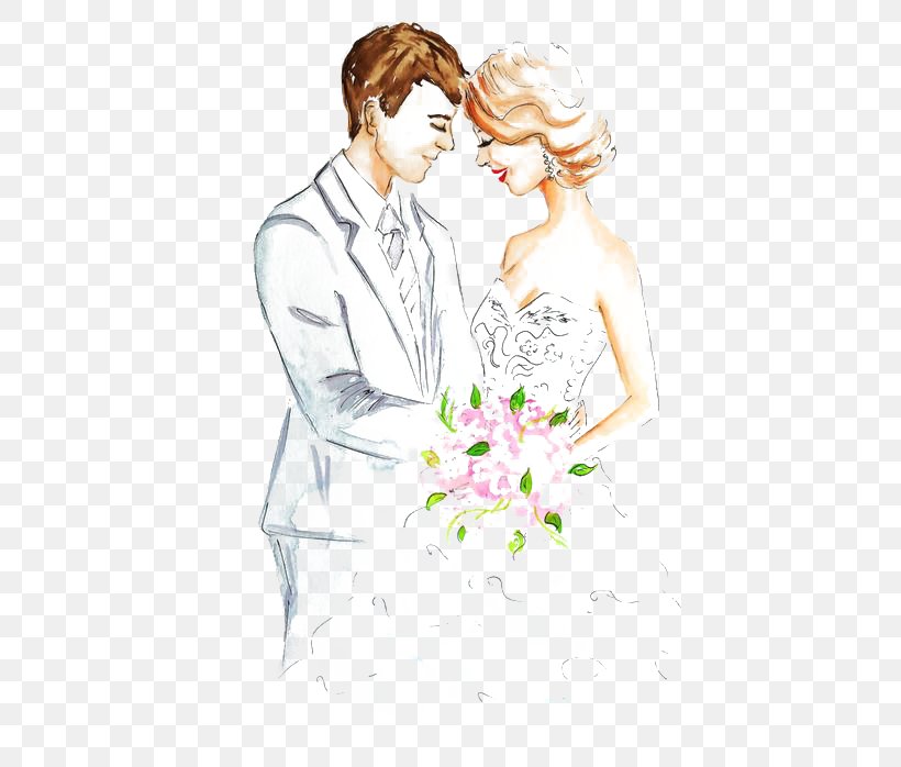 Marriage Drawing Engagement Sketch, PNG, 564x698px, Watercolor, Cartoon, Flower, Frame, Heart Download Free