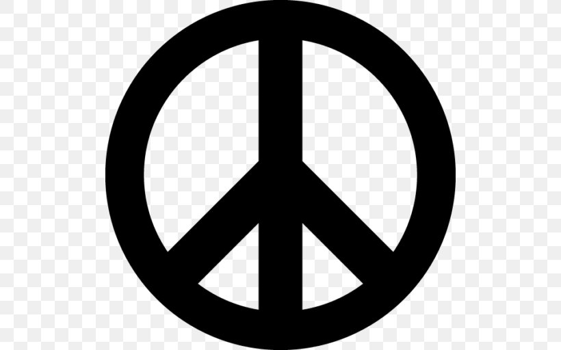 Peace Symbols Clip Art, PNG, 512x512px, Peace Symbols, Black And White, Logo, Rim, Sign Download Free