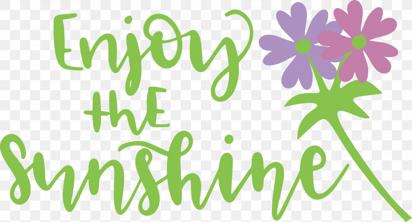 Sunshine Enjoy The Sunshine, PNG, 3000x1623px, Sunshine, Floral Design, Green, Leaf, Logo Download Free