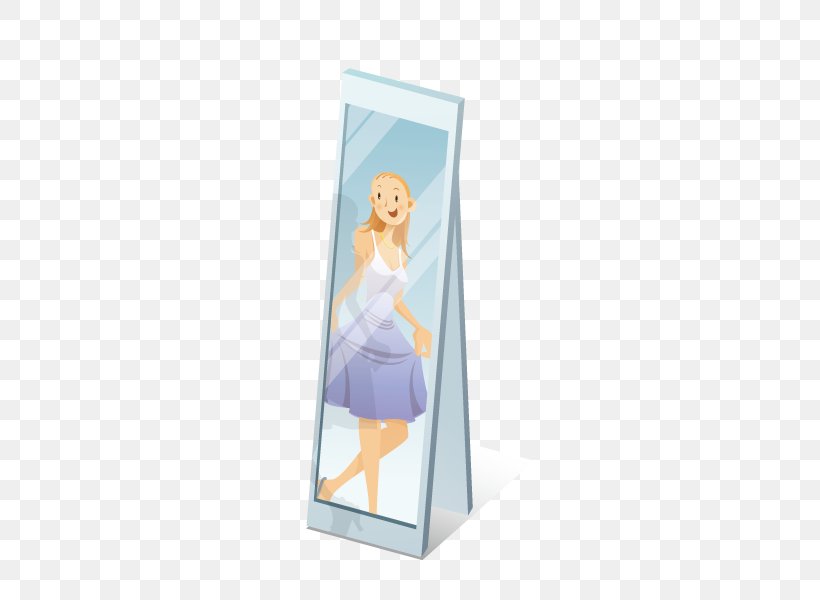Mirror Euclidean Vector, PNG, 600x600px, Mirror, Bedroom, Blue, Clothing, Figurine Download Free