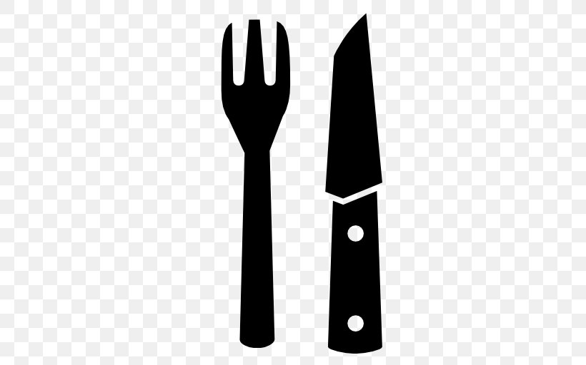 Knife Fork Cutlery Kitchen Utensil, PNG, 512x512px, Knife, Black And White, Cutlery, Dining Room, Fork Download Free