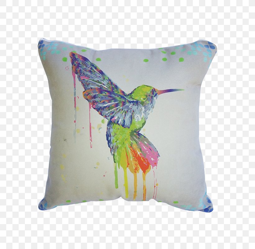 Hummingbird Watercolor Painting Throw Pillows Cushion Barranca Chica, PNG, 800x800px, Hummingbird, Barranca Chica, Beak, Cushion, Feather Download Free