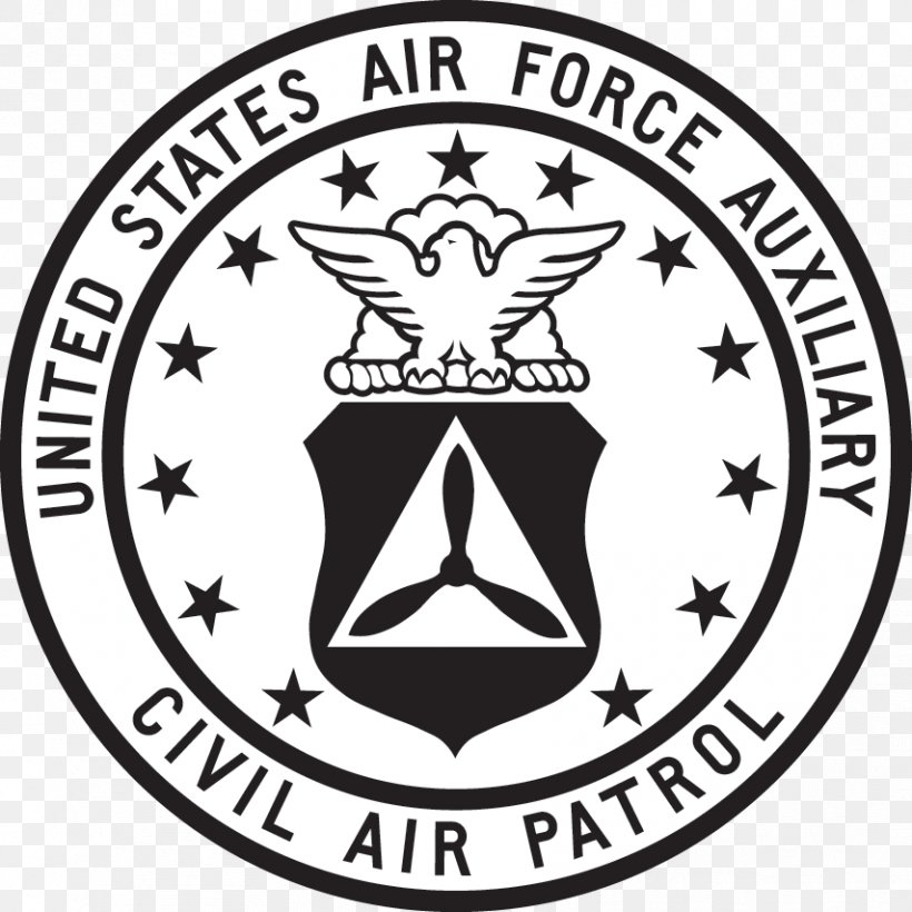 New York Wing Civil Air Patrol United States Of America Military Squadron, PNG, 854x854px, Civil Air Patrol, Area, Black And White, Brand, Crest Download Free