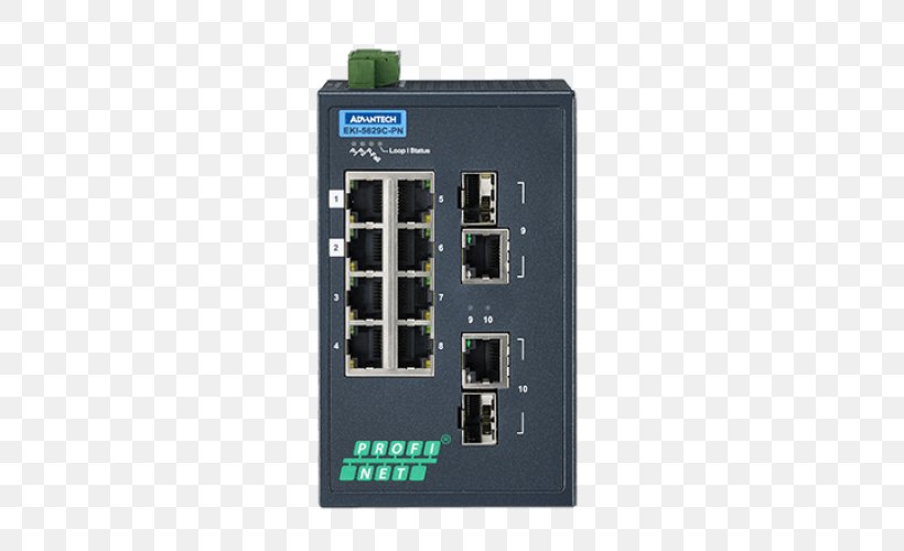 PROFINET Network Switch Industrial Ethernet EtherNet/IP, PNG, 500x500px, Profinet, Automation, Communication Protocol, Computer Network, Electronic Component Download Free