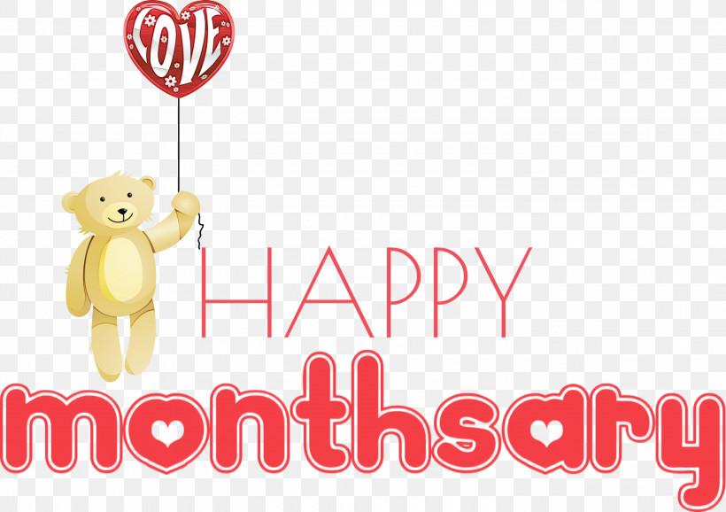 Teddy Bear, PNG, 3000x2117px, Happy Monthsary, Bears, Greeting, Greeting Card, Heart Download Free