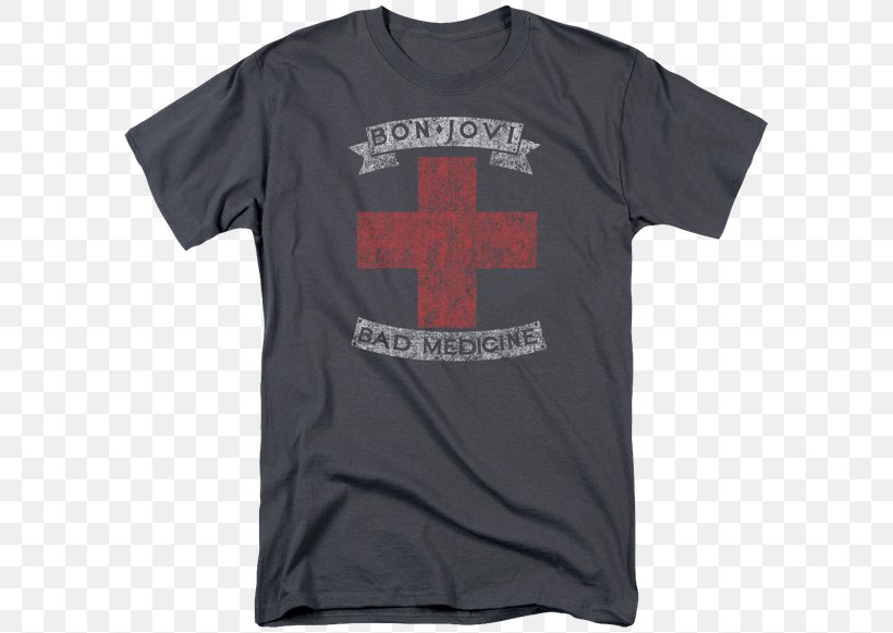 T-shirt Hoodie Bad Medicine Bon Jovi Clothing, PNG, 600x581px, Tshirt, Active Shirt, Bad Medicine, Black, Bon Jovi Download Free