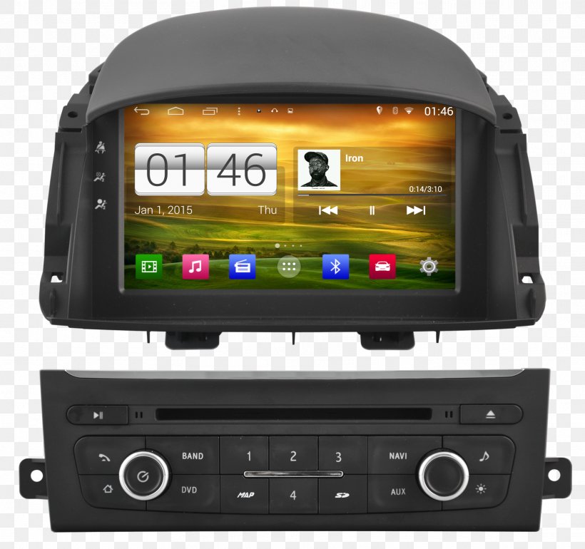 Kia Carnival GPS Navigation Systems Ford Kuga Renault Koleos, PNG, 1868x1755px, Car, Android, Automotive Navigation System, Backup Camera, Dvd Player Download Free