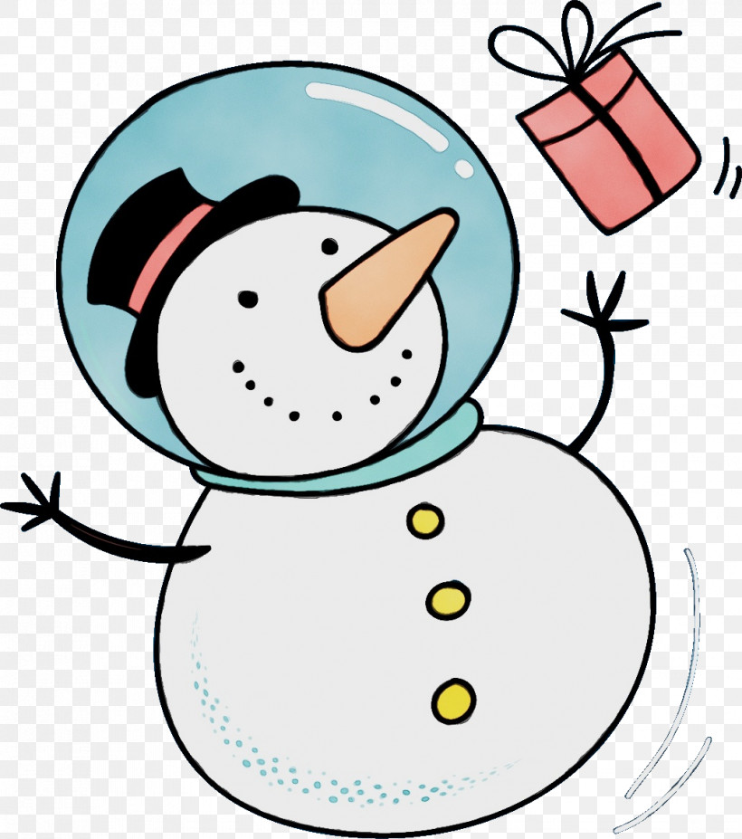 Snowman, PNG, 1031x1166px, Watercolor, Cartoon, Paint, Pleased, Snowman Download Free