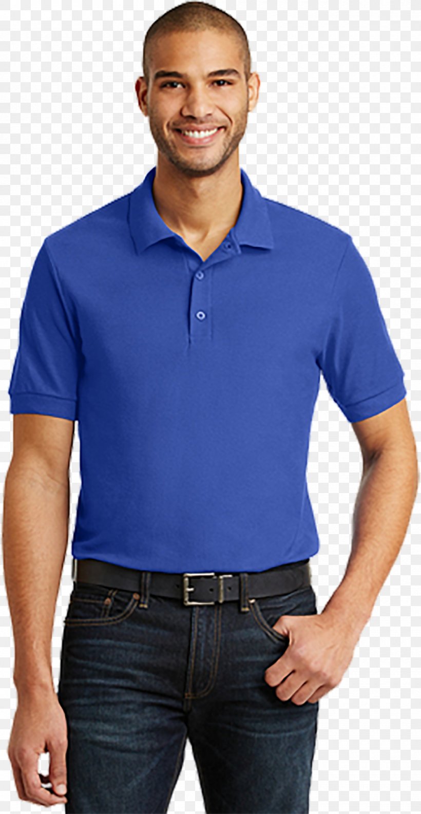 T-shirt Gildan Activewear Piqué Polo Shirt, PNG, 1000x1934px, Tshirt, Blue, Button, Clothing, Cobalt Blue Download Free
