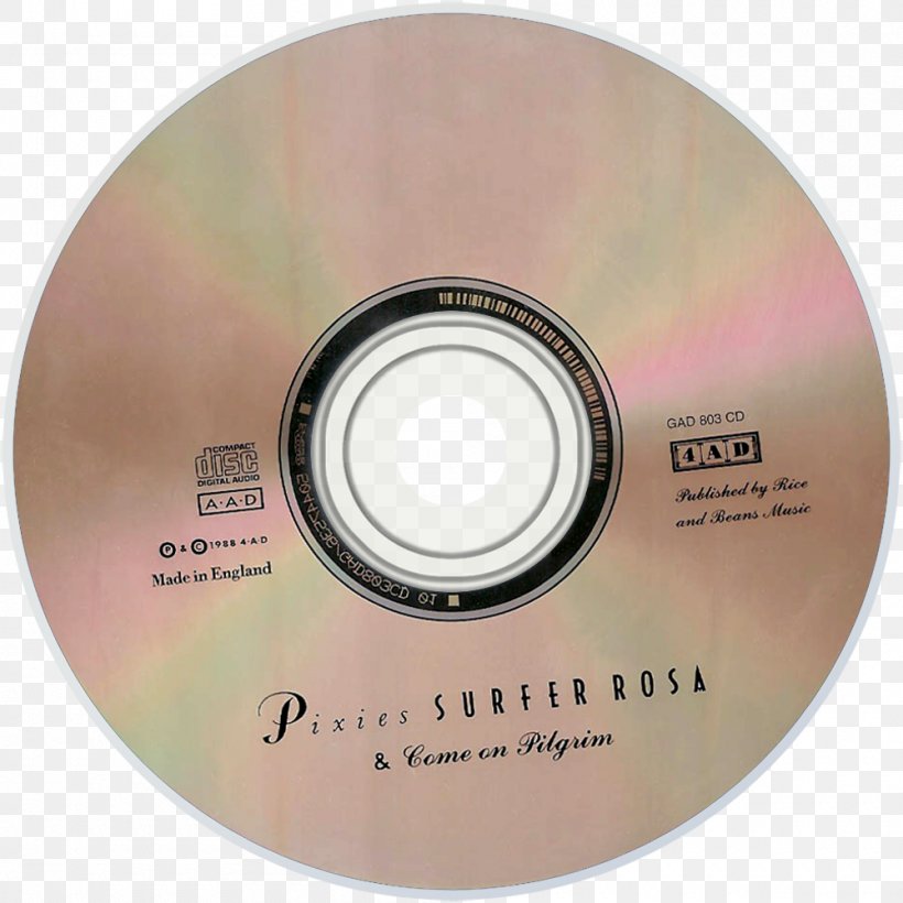 Compact Disc Death To The Pixies Surfer Rosa Come On Pilgrim, PNG, 1000x1000px, Watercolor, Cartoon, Flower, Frame, Heart Download Free