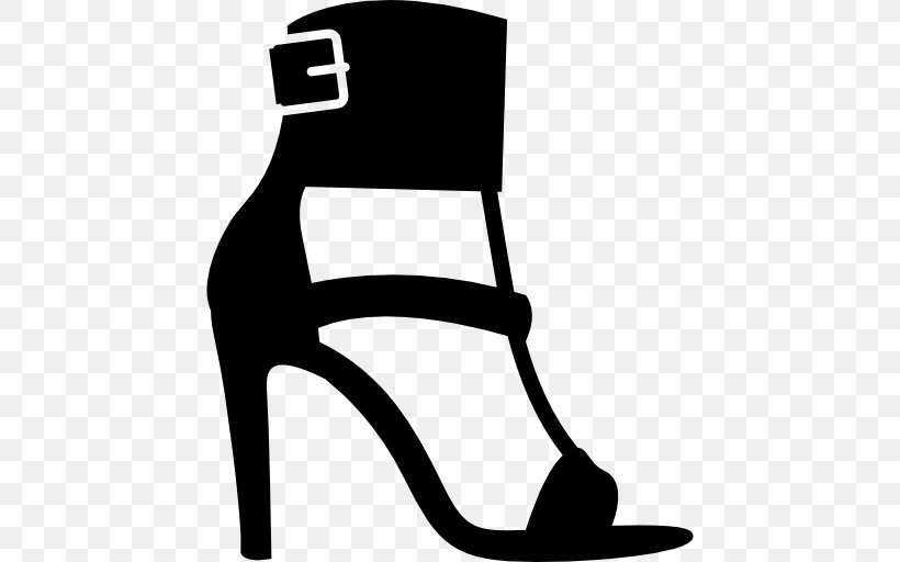 High-heeled Shoe Footwear Shoe Buckle Stiletto Heel, PNG, 512x512px, Shoe, Black, Black And White, Boot, Buckle Download Free