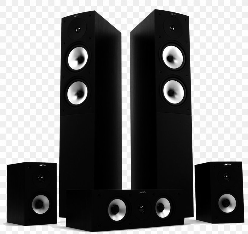 JAMO S526HCS Black Home Cinema System Including Subwoofer Home Theater Systems Loudspeaker JAMO S 526 HCS, PNG, 1275x1200px, 51 Surround Sound, Jamo, Audio, Audio Equipment, Bass Download Free