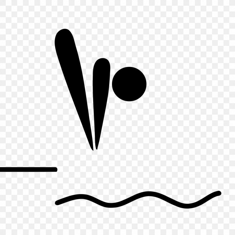 2016 Summer Olympics Olympic Games Diving Olympic Sports Clip Art, PNG, 1024x1024px, Olympic Games, Black, Black And White, Brand, Diving Download Free