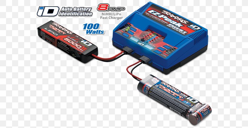Battery Charger Traxxas Radio-controlled Car Lithium Polymer Battery Nickel–metal Hydride Battery, PNG, 590x425px, Battery Charger, Ac Adapter, Ac Power Plugs And Sockets, Ampere, Automotive Battery Download Free