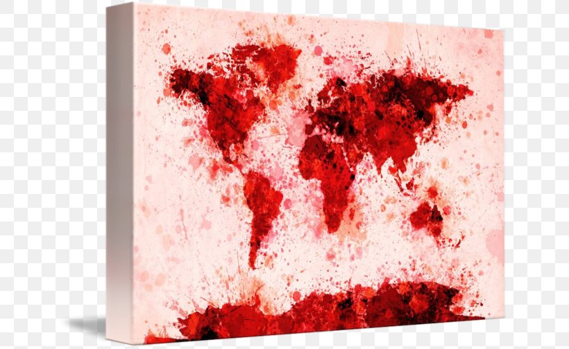Canvas Print Painting World Map Art, PNG, 650x504px, Canvas Print, Allposterscom, Art, Blood, Canvas Download Free