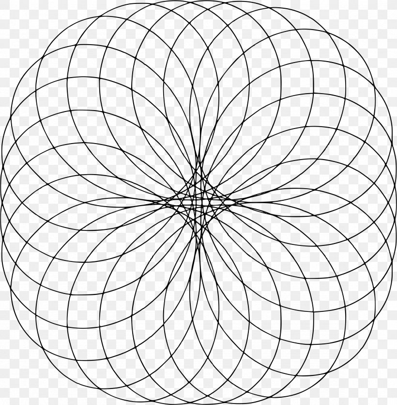 Mandala Overlapping Circles Grid Sacred Geometry Drawing, PNG, 2356x2400px, Mandala, Area, Art, Black And White, Coloring Book Download Free