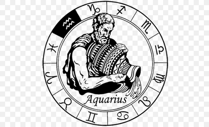 Aquarius Astrological Sign Zodiac Scorpio, PNG, 500x500px, Watercolor, Cartoon, Flower, Frame, Heart Download Free