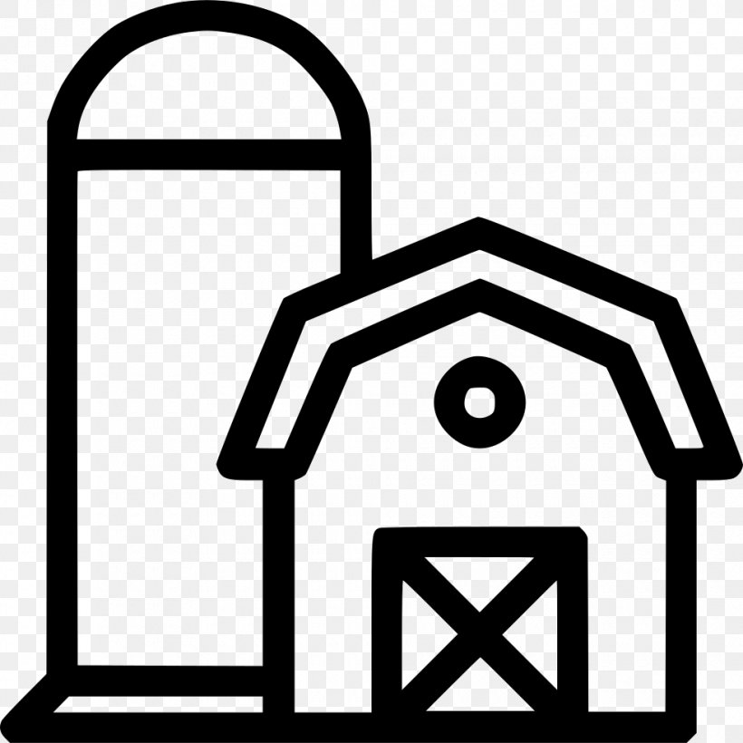 Silo Farm Agriculture Clip Art, PNG, 980x980px, Silo, Agriculture, Area, Barn, Black And White Download Free