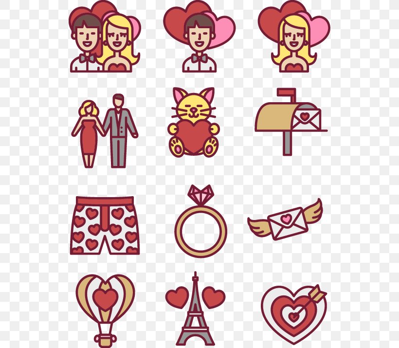 Valentines Day Euclidean Vector Icon, PNG, 538x715px, Valentines Day, Area, Cartoon, Element, Fashion Accessory Download Free